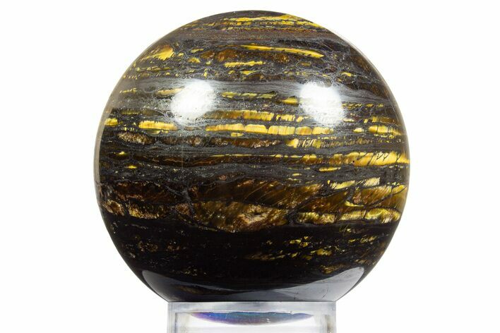 Polished Tiger Iron Stromatolite Sphere - Billion Years #316244